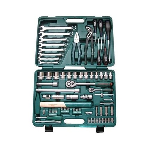 Set 77 piese Jonnesway chei mecanic 1/2" si 1/4", carcasa plastic