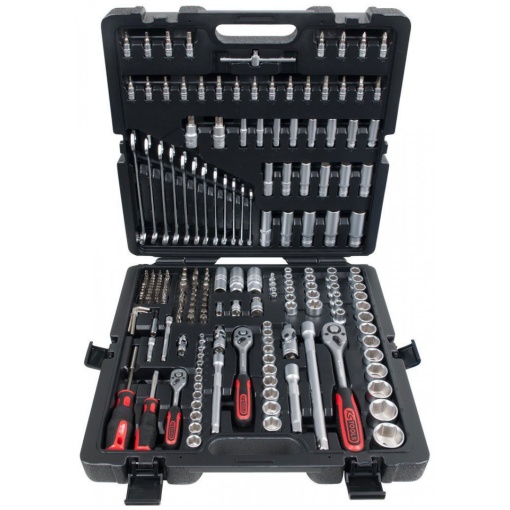 Set chei tubulare KS TOOLS 1/4" + 3/8" + 1/2" , 216 piese