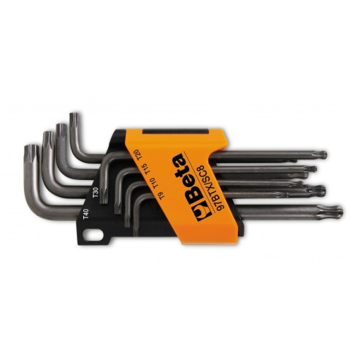 Set de 8 chei imbus în L, cu cap sferic, pentru șuruburi cu cap Torx 97BTX/SC8, T9-T40