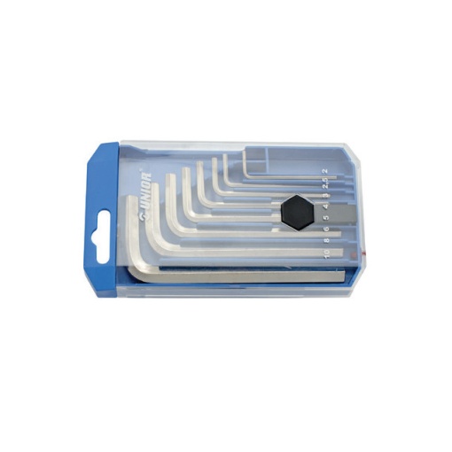 Set de 8 chei locas hexagonal in cutie de plastic Unior 2-10 mm