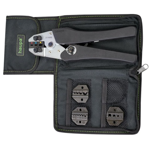 Set de sertizare, cleste + 4 bacuri, HAUPA X-Crimp, 5 piese