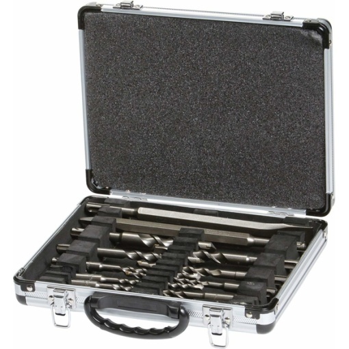 Set SDS-Plus, 11 burghie, 2 dalti, cutie metal