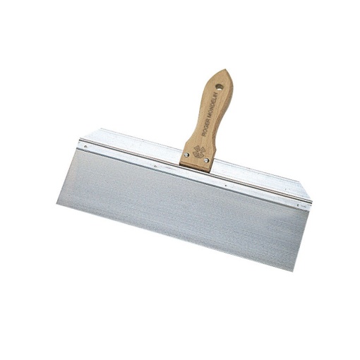 Spatula INOX cu montura de aluminiu, maner de lemn - 30