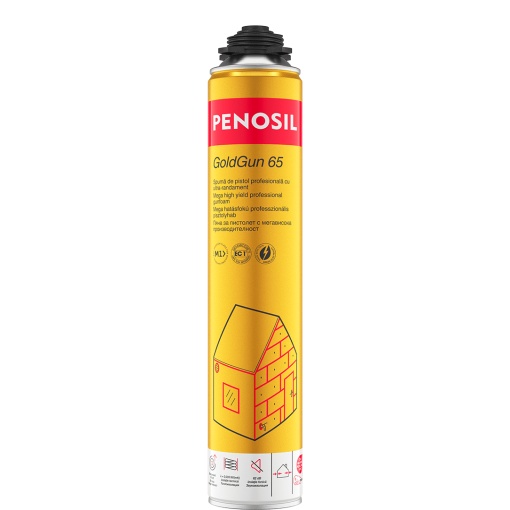 Spumă PU de cea mai înaltă calitate şi cu debit crescut PENOSIL GoldGun 65, 870 ml