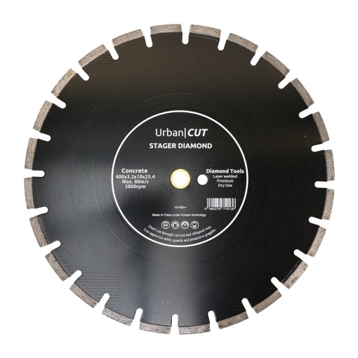 Stager URBAN CUT Disc diamantat pentru beton/asfalt 400mmx25.4-P x10mmx3.2mm