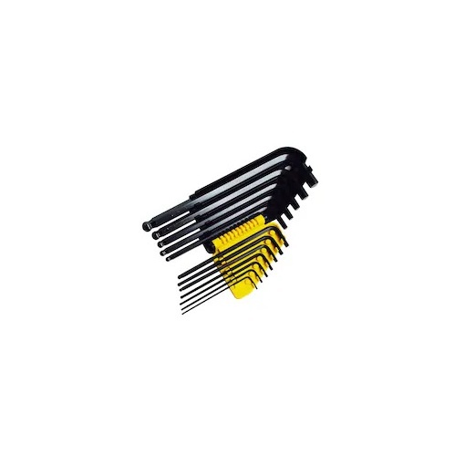 Stanley 0-69-257 Set 12 Chei imbus lungi, Cap sferic 1/16-3/8", L