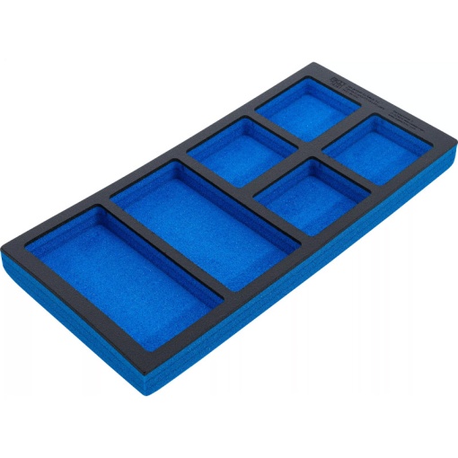 Suport organizator din spuma BGS 1/3 sertar, 6 compartimente, 408x189x32 mm