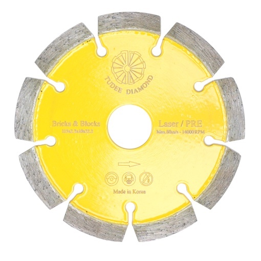 Tudee Disc diamantat debitare materiale constructii, premium, 115x22.2x10x2.2mm