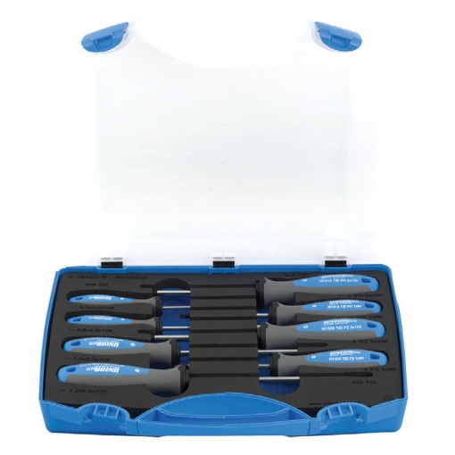 607PB8TBI Set surubelnite combinate, maner trimaterial TBI, cromate / 8 piese - 621445