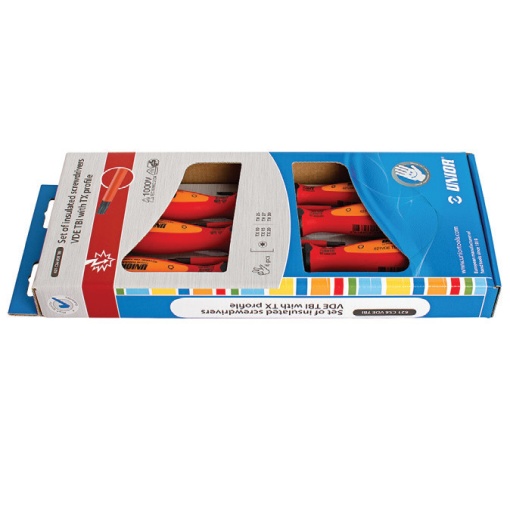 621CS6VDETBI Set de surubelnite izolate profil TORX, DIM TX 10 - TX 30 / 6 piese - 617049