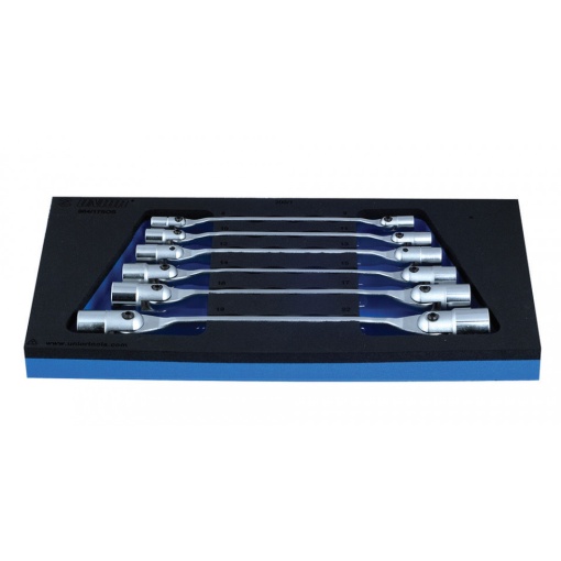 964/17SOS Set de chei tubulare dublu articulate in modul SOS / 6 piese - 621072 8-22 mm