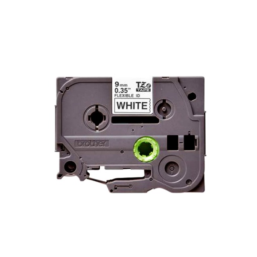 Brother TZEFX221 etichete originale flexibile 9mm x 8m, negru pe alb, PTouch laminate, pentru identificare cabluri si fire TZe-FX221