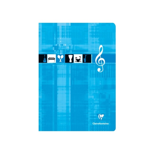 Caiet muzică A4 capsat, 24 file, 10 portative, Metric, Clairefontaine