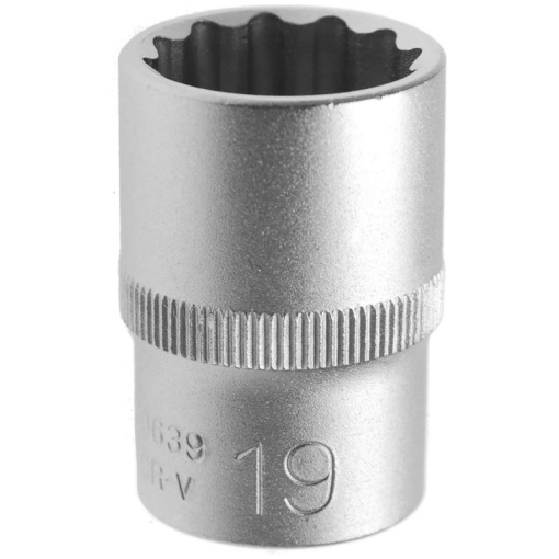 Cheie tubulara 12 puncte (dublu hexagon), 19mm, 1/2"