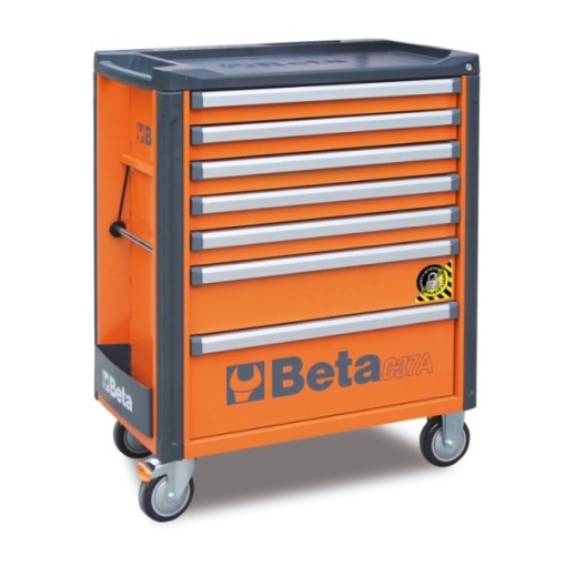 Dulap mobil 7 sertare cu sistem anti-rasturnare C37A/7 (Culoare: Orange)