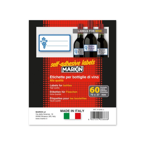 Etichete sticle vin 70 x 37 mm 60 buc/plic