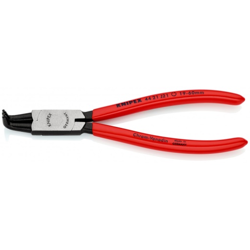 KNIPEX 44 21 J21 clește pentru inele de siguranță pentru inele interioare cu alezaje acoperite cu plastic vopsit negru 170 mm
