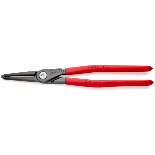 KNIPEX 48 11 J4 clește de precizie pentru inele de siguranță pentru inele interioare cu alezaje acoperit cu material plastic aderent bonderizat în culoarea gri 320 mm