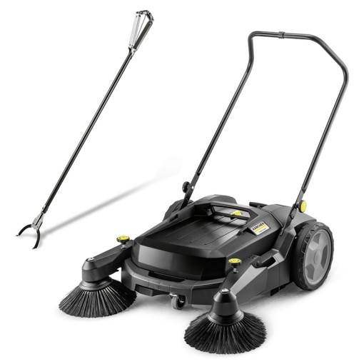 Masina de maturat manuala profesionala Karcher cu doua maturi KM 70/20 C 2SB Go!Further, cadou accesoriu de colectare a gunoiului ABS