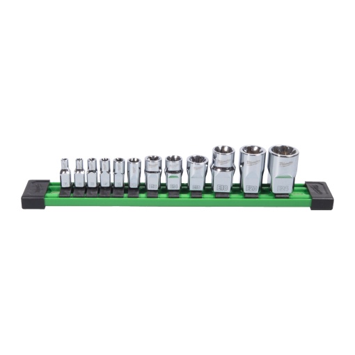 Set 12 chei tubulare scurte Milwaukee E-Torx, 1/4" 3/8" si 1/2"