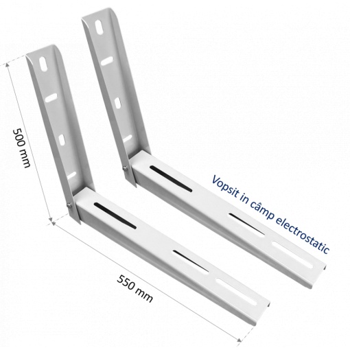 Set 2 console reglabile pentru unitate exterioara aer conditionat 18000-24000 BTU, 550X500X1.8 MM