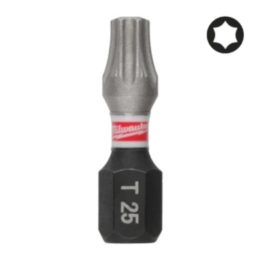 Set 3 biti de impact Milwaukee Shockwave Impact Duty™, TX25x25mm