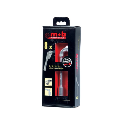 Set 8 chei pipa,cu dublu si simplu hexagon, MOB SH+DH in DISPLAYBOX 8-19 mm