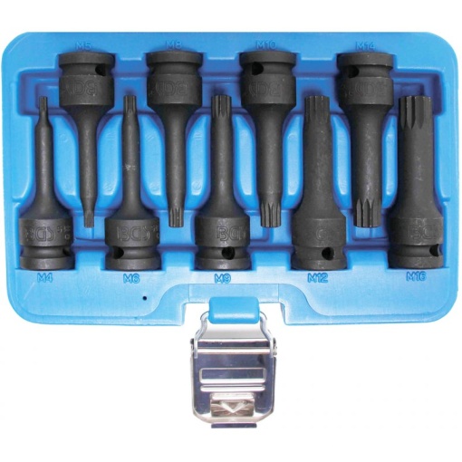Set 9 piese BGS chei de impact XZN M4 - M16, 1/2"