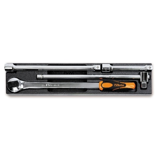 Set accesorii chei tubulare 3/4'' in suport termoformat T106