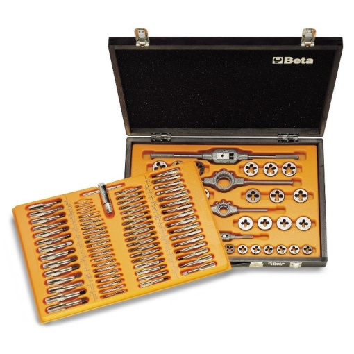Set filiere, tarozi si accesorii, in cutie de lemn 446/C110