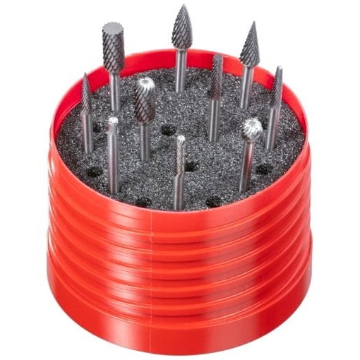 Set Freze Carburi metalice cu tijă de 3 mm – 10 piese