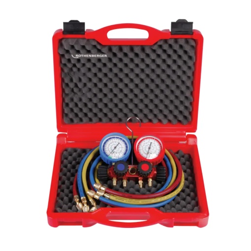 Set manifold 4 cai Rothenberger Plus, R22, R134a, R407C, R404A