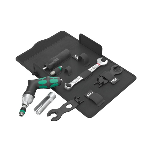 Set Wera profesional de montaj fotovoltaic, 7 piese, cu surubelnita dinamometrica tip pistol si scule pentru conectori MC4
