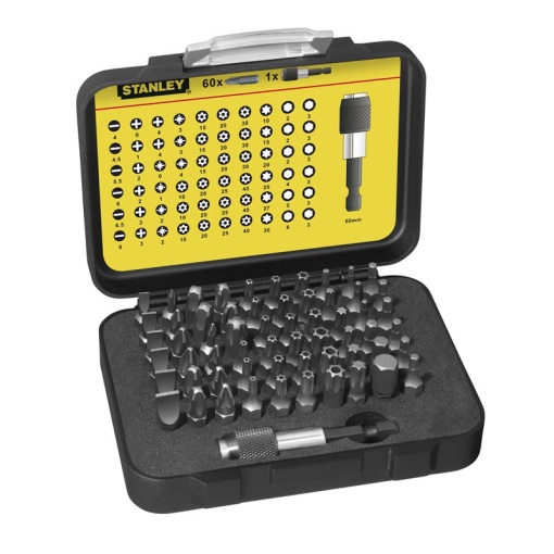 Stanley 1-13-902 Set mixt 60 biti 25 mm + adaptor 1/4"