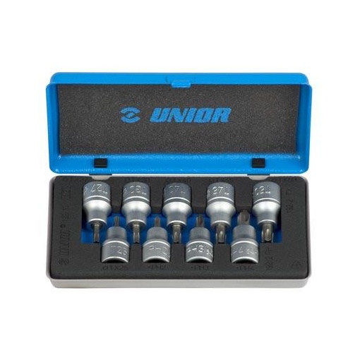 Trusa 9 piese Unior capete chei tubulare profil surubelnita 1/2”