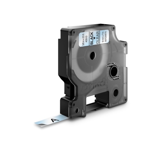 Banda etichete DYMO LabelManager D1 9mm x 7m negru transparent S0720670 40910