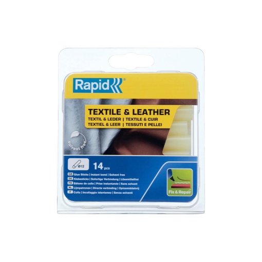 Baton silicon profesional Rapid Piele, Textile, galben, O12mm x 94mm, baza EVA, 14 buc blister 5001416