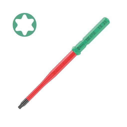 Bit surubelnita Kraftform Kompakt VDE WERA 67 iS TX25 11 x 11 x 157 protectie anticoroziva verde 05006542001