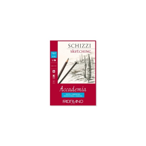 Bloc desen Accademia Schizzi, A5, 120 g, 50 file, fără spirală Fabriano