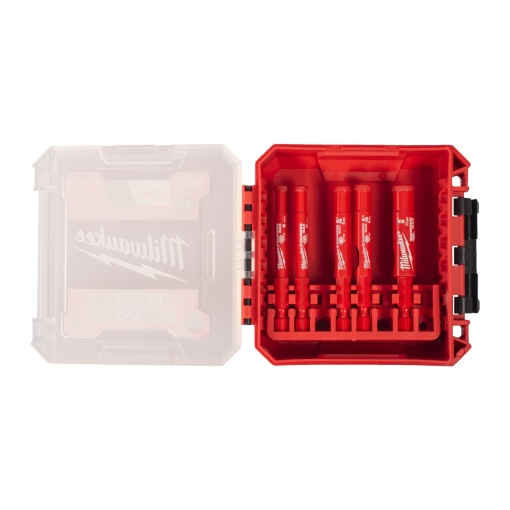 Burghie DIAMOND MAX™ ¼″ pentru găurire umedă / uscată, 5 piese - ⌀ 6 (2x), 8 (2x), 10 mm