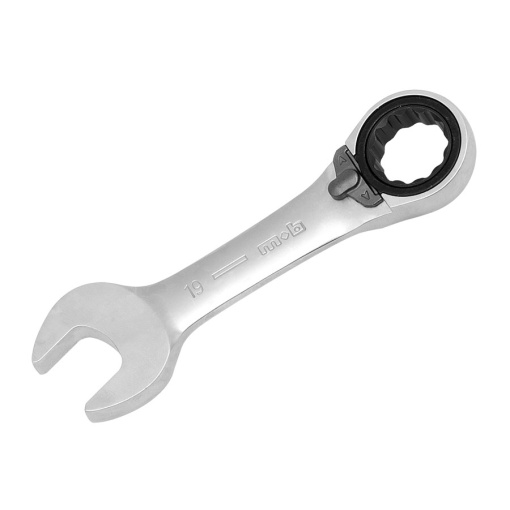 Cheie combinata scurta cu clichet reversibil MOB 10 mm