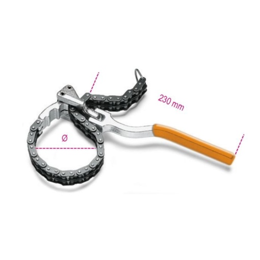 Cheie cu lanț dublu pentru filtre de ulei Beta 1488L - 110mm