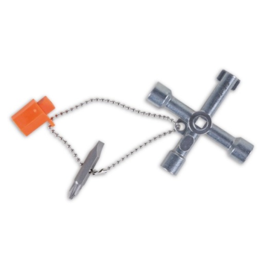 Cheie pentru panouri, articulata, 4 capete, 1600Q 8 3-9 mm