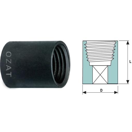 Cheie tubulara de impact OZAT 1/2" pentru demontat prezoane, 21.5mm L38mm