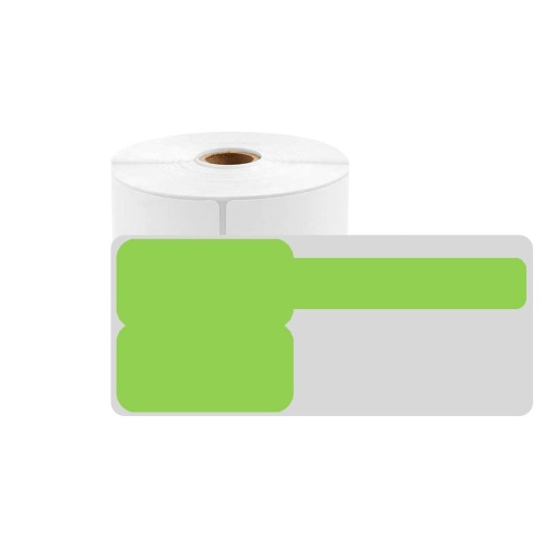 Etichete stegulet F pentru cabluri 30 x 45mm + 50mm verde, suport polipropilena, pentru imprimanta M110 M200, 80 buc rola