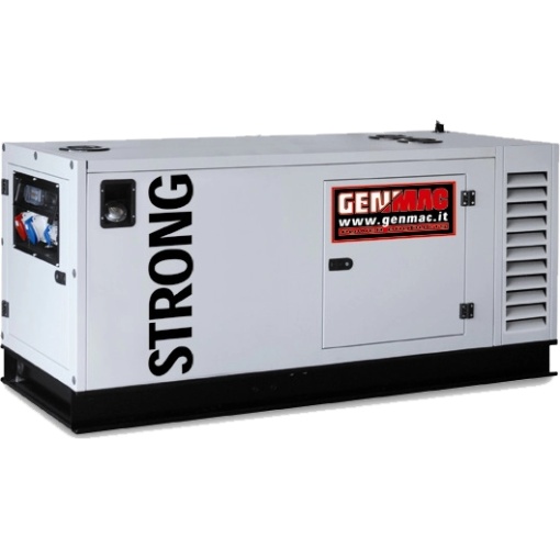 Generator insonorizat Genmac Strong G40IS putere maxima 50 kVA 400V motor Iveco