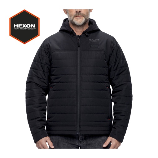 Jacheta Milwaukee Puffer incalzita HEXON, neagra, M12 HPJBL3-0, marimea S