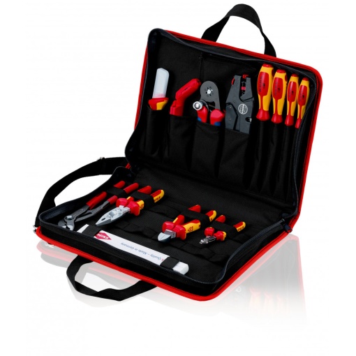 KNIPEX 00 21 11 Geantă de scule „Compact” instalații electrice cu 14 bucăți