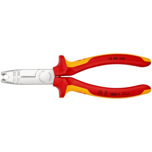 KNIPEX 13 46 165 Cleşte dezizolator izolate, cu manere multicomponent, testate VDE cromat 165 mm