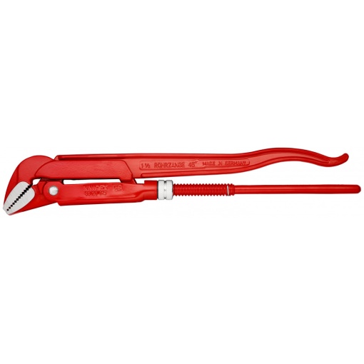 KNIPEX 83 20 015 clește pentru țevi la 45° vopsit electrostatic în roșu 430 mm